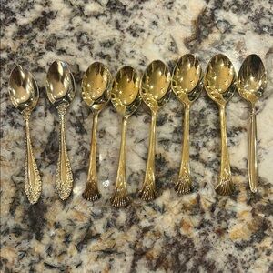 Gold Demitasse Spoons - Polished Gold Finish Towle,and Bellamo